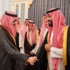 استقبال ولي العهد في قصر اليمامة بالرياض | حضور أمراء وعلماء ووزراء ومواطنين