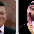 ولي العهد وملك الأردن يبحثان مستجدات المنطقة والتهدئة