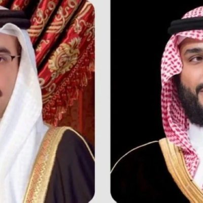 ولي العهد يشكر نظيره البحريني عقب مغادرة المنامة