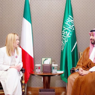 ولي العهد ورئيسة وزراء إيطاليا يبحثان تعزيز التعاون