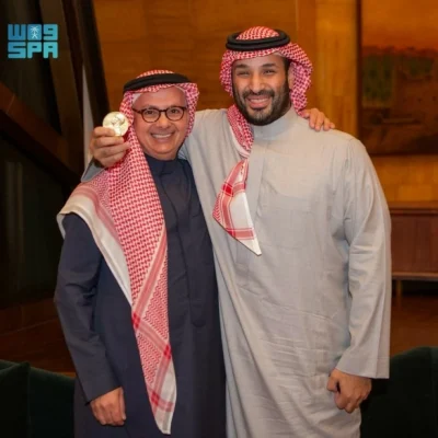 Crown Prince receives Omar Yaghi, winner of the 2025 Nobel Prize in Chemistry