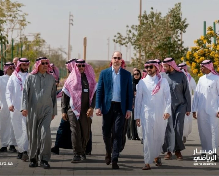 وزير الرياضة والأمير ويليام في جولة بمشروع المسار الرياضي