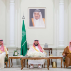 ولي العهد يستقبل العلماء والمواطنين في المدينة المنورة للتهنئة برمضان