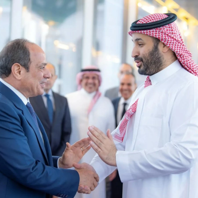 ولي العهد يودع الرئيس المصري بعد ختام زيارته إلى جدة