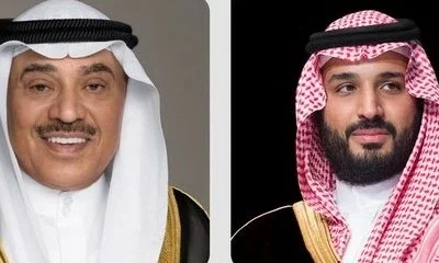 ولي العهد يتلقى اتصالًا هاتفيًا من ولي عهد الكويت اليوم