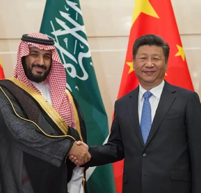 ولي العهد والرئيس الصيني يبحثان حل صراعات الشرق الأوسط