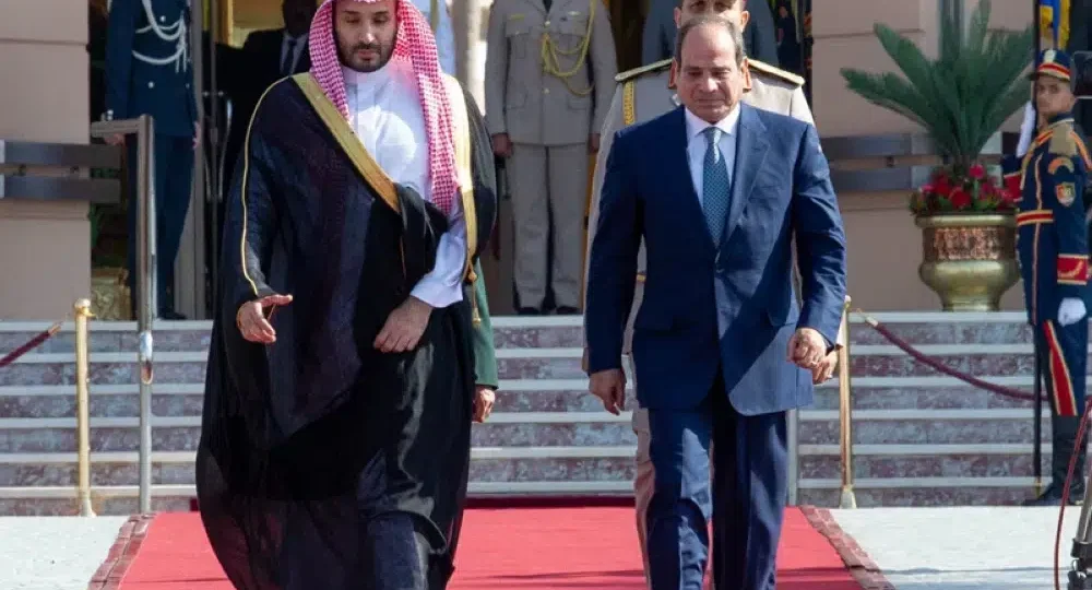 ولي العهد يغادر القاهرة بعد ختام زيارته الرسمية لمصر