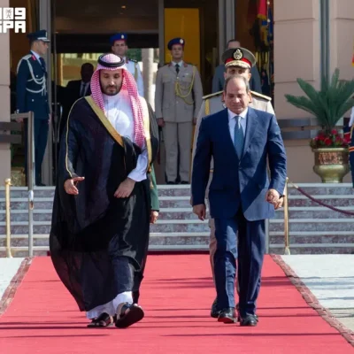 ولي العهد يغادر القاهرة بعد ختام زيارته الرسمية لمصر
