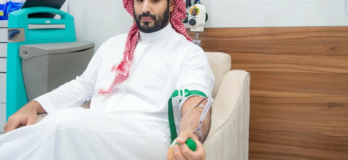 ولي العهد يطلق الحملة الوطنية للتبرع بالدم لعام 2026